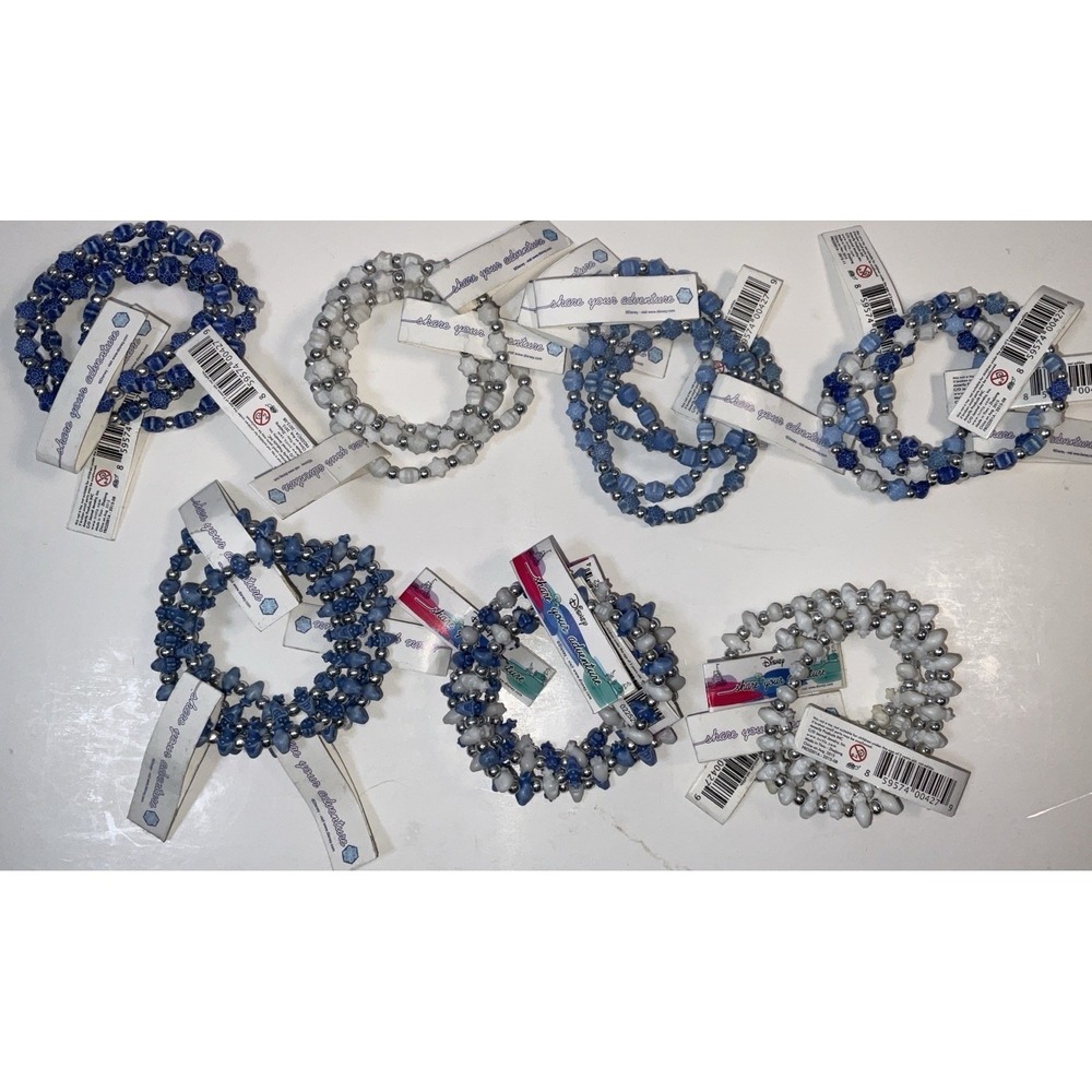 NWT Lot 28 Disney Frozen Olaf Snowflakes TRRTLZ Friendship Bracelets Blue‎ White